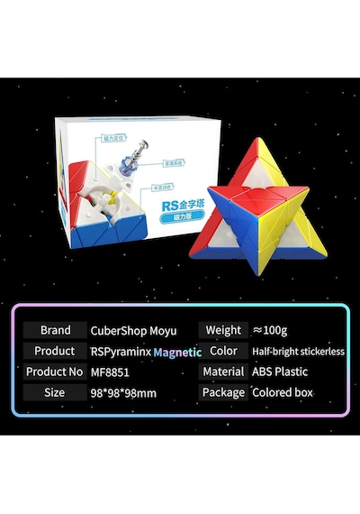 Mıknatıslı Standlı Tornavidalı Stickersız Akıl Zeka Rübik Küp