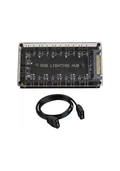 5v 3-pin Rgb 10 Hub Splitter Sata Güç Beslemeli Rgb Kiti -