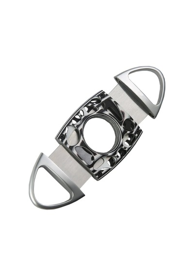 Quantoro Cnc İşlemeli Gümüş Beyaz Metal Puro Makası Kesici Trz2020
