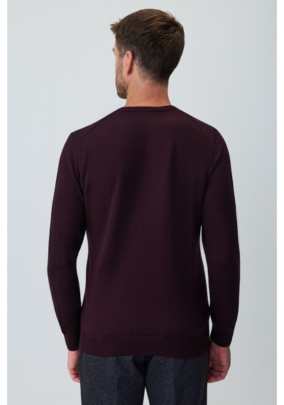 Morven Erkek Mor Basic Bisiklet Yaka Triko 27kc017005309 Mor