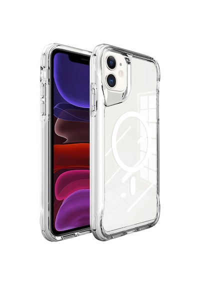 Rba Aksesuar Apple Uyumlu iPhone 11 Kılıf Zore M-safe Şarj Özellikli T-max M-safe Kapak - Şeffaf