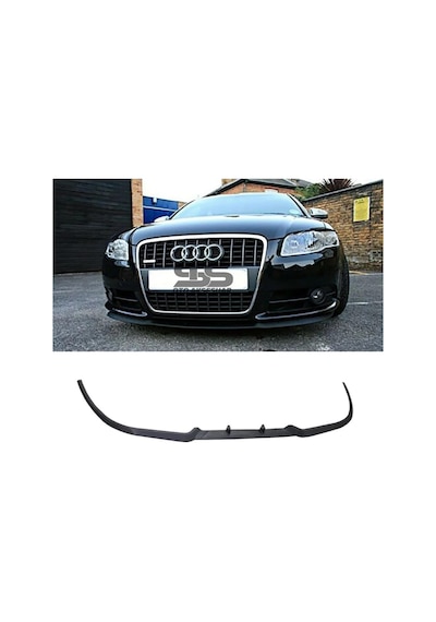 Audi A4 S4 RS4 B7 Cupra R Uyumlu Ön Lip Mat Siyah Ön Tampon Lip (Sts Oto Aksesuar) (01)