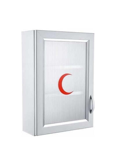 Ecza Dolabı İçi Dolu İlk Yardım İçerikli Pvc 50 x 35 x 16 CM 159 Beyaz