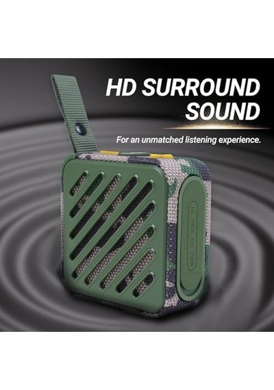 Taşınabilir Bluetooth V5.2 Kablosuz Hoparlör Hi-fi Güçlü Ses Tf Kart Usb Aux Destekli Type-c Şarjlı 1200mah Mini Speaker, Sk-682 Yeşil