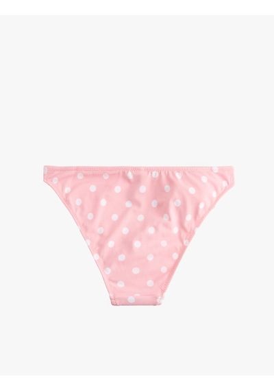 Koton Koton X Sibil Çetinkaya - Gül Aplike Detaylı Puantiyeli Bikini Altı Pembe Desenli 6sak00220mm