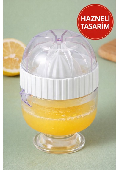 Pratik Narenciye Sıkacağı Limon Portakal Nar Sıkacağı Ölçekli Hazneli El Tipi Sıkacak Plastik Diğer