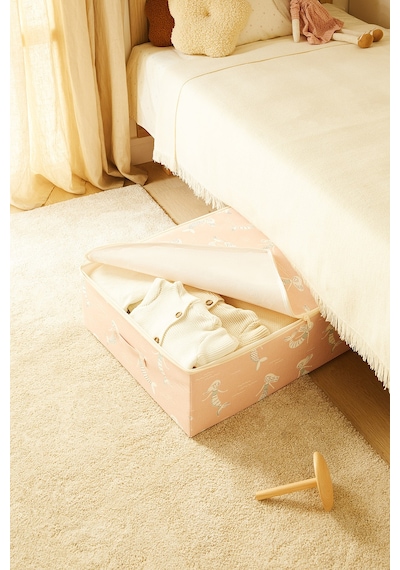 Ocean Home Textile Çocuk Odası Deniz Kızı Destekli Kutu Hurç 45 X 55 X 18 Cm Pembe