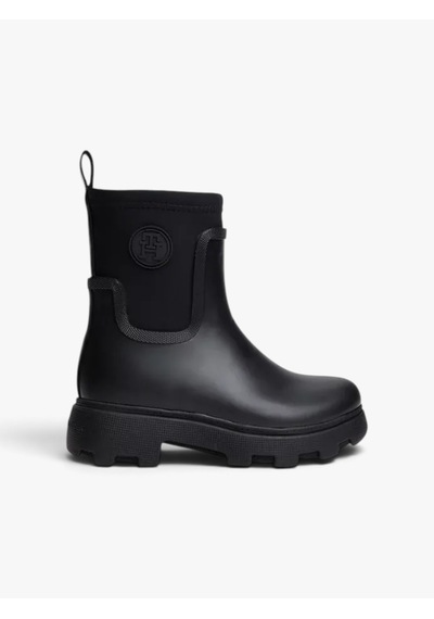 Tommy Hilfiger Th Stamp Warm Ankle Raın Boot Kadın Siyah Bot - Fw0fw09544