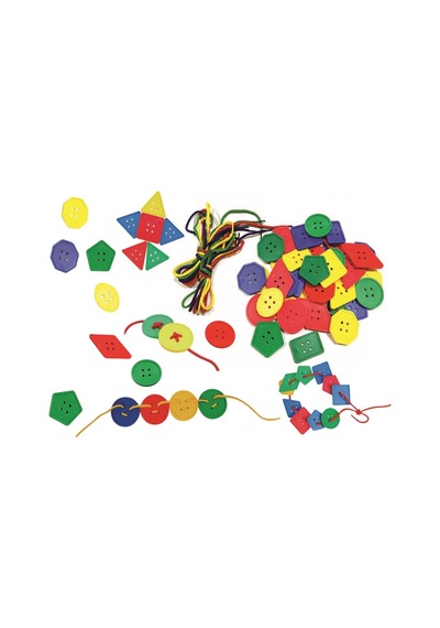 İpli Geometrik Düğmeler 96 Parça