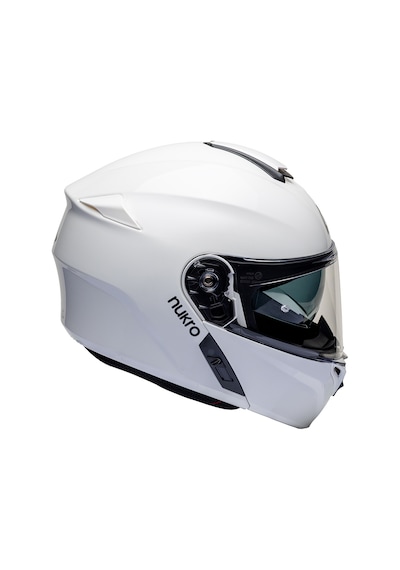 Nukro 938-sv Beyaz Çeneaçılır Motosiklet Kaskı