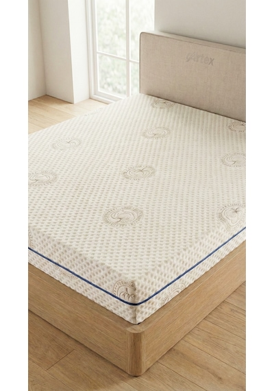 Cotton Premium Fermuarlı Yatak Kılıfı 140x190 Koruyucusu %100 Pamuklu Kılıf Kapitone Çift Kişilik Çift Kişilik Beyaz 140 x 190