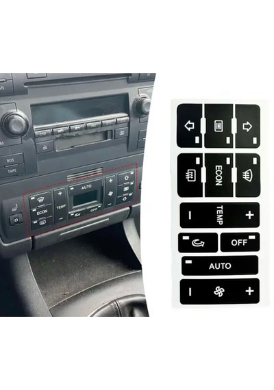Audi A3 8l Uyumlu Klima Tuş Tamir Takımı Sticker Etiketi 1 Adet