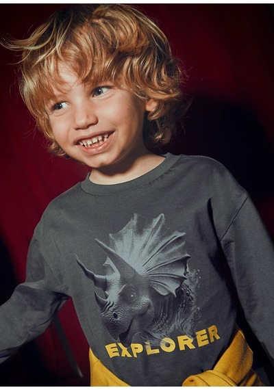 Mayoral Uzun Kollu Erkek Çocuk T-shirt 4090 Antrasit