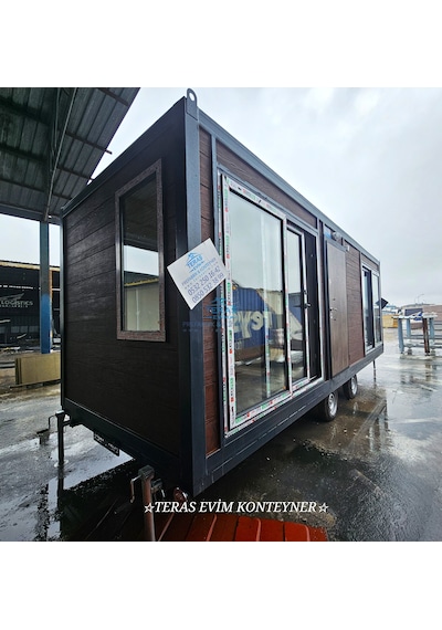 Tiny House Plakalı Ruhsatlı O2 Belgeli Ahşap Desen Fugalı Betopan Kaplama 18m2 Fabrikadan