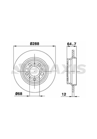 Volvo S80 Arka Fren Diski 1999-2006 Braxıs Ae0333 2adettir