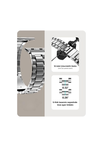 Apple Watch Uyumlu Premium Üç Bakla Paslanmaz Çelik Kordon - 49mm/46mm/45mm/44mm/42mm/41mm/40mm/38mm Uyumlu - Apple Watch Se Series 3/2/1 & Watch Ultra 3/2/1 & Series 11 10 9 8 7 6 5 4 3 2 1 Çok Renkli Apple Watch Uyumlu Premium Üç Bakla Paslanmaz Çelik Kordon - 49mm/46mm/45mm/44mm/42mm/41mm/40mm/38mm Uyumlu - Apple Watch Se Series 3/2/1 & Watch Ultra 3/2/1 & Series 11 10 9 8 7 6 5 4 3 2 1 Çok Renkli