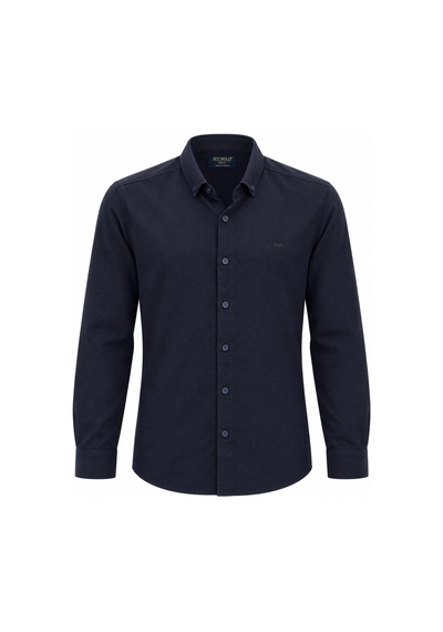 Classics Men Jet Polo Uzun Kol Slim Fit Erkek Örme Gömlek - 7778 Lacivert