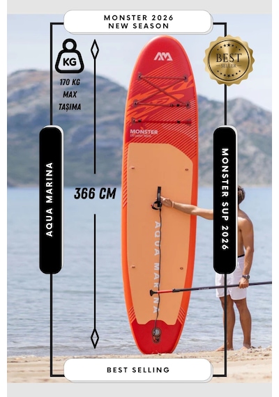 Aqua Marina Monster 2026 Yeni Seri Şişme Isup Stand-up Paddle Board 366cm