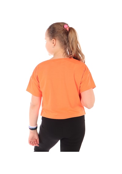 Toontoy Kids Toontoy Kız Çocuk Baskılı Tişört Neon Turuncu