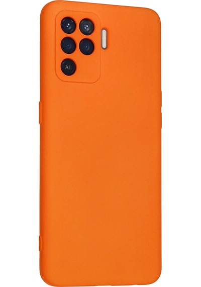 Cosmotex Newface Oppo Reno 5 Lite Kılıf Nano İçi Kadife Silikon - Turuncu