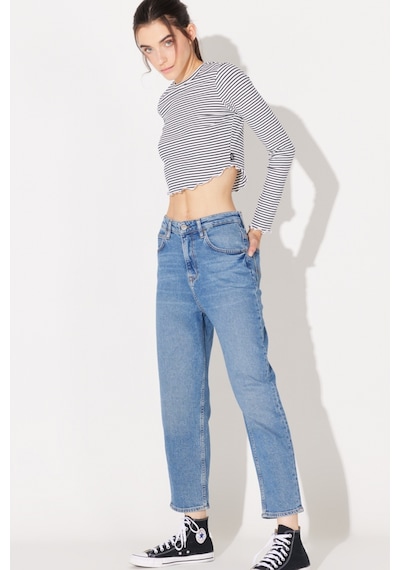 Lee Stella Regular Fit Normal Kesim Yüksek Bel Düz Paça Mavi Kadın Esnek Jean Denim Kot Pantolon L31J012404 Mavi