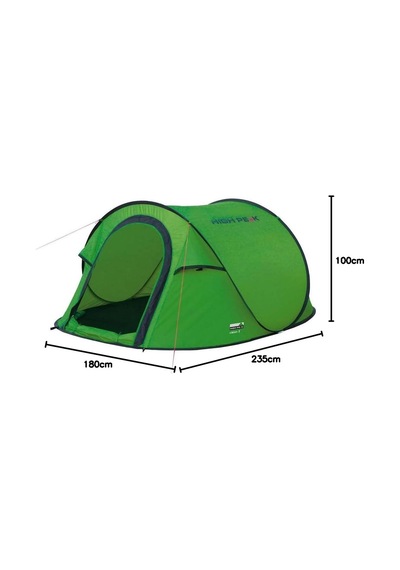 High Peak Vision 3 Kişilik Kamp Çadırı, Yeşil/phantom Beyaz - Kırmızı