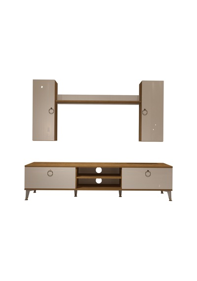 Decoraktiv Eko 7 Mdf Dvd Gold Tv Ünitesi Tv Sehpası Pera - Beyaz
