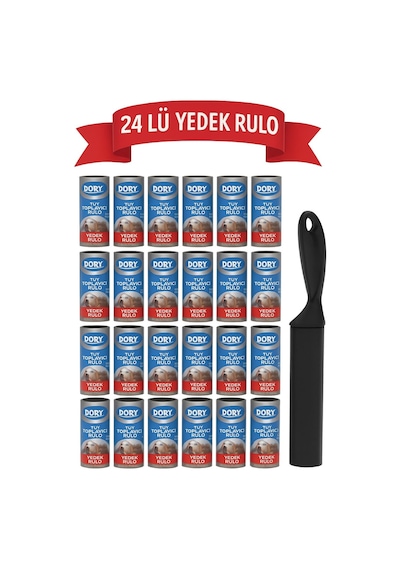 24 Lü Yedek Rulo + Tüy Toplayıcı Aparat Toplam 1440 Yaprak