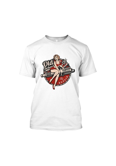 Noıssey Unisex Beyaz Old School Baskılı T-shirt
