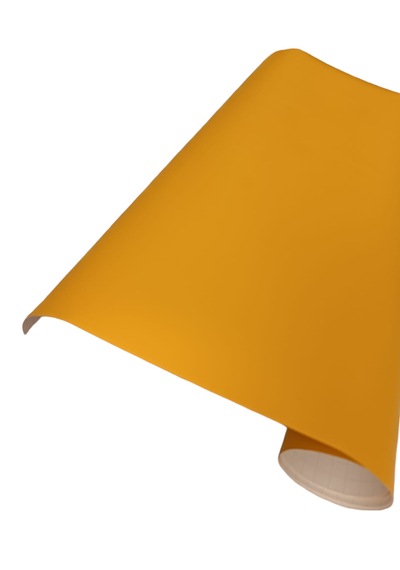 Dayanıklı Araç Motor Mobilya Folyosu Mat Sarı 126 x 50 CM