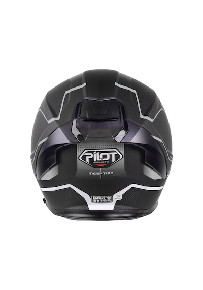 Pilot Alpha Sv Mat Siyah Gri Kapalı Motosiklet Kaskı Siyah