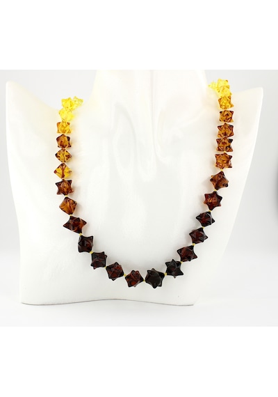 Kehribar Kolye Özel Tasarım Ambergold Kly15-23 Çok Renkli