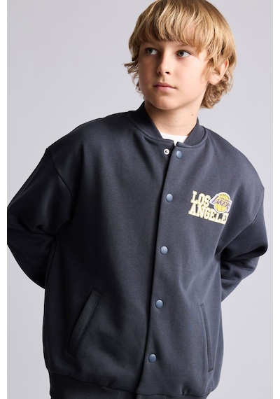 Defacto Nba Los Angeles Lakers Bisiklet Yaka Sweatshirt Hırka Erkek Çocuk I2236a826wnar138 Antrasit-ar138