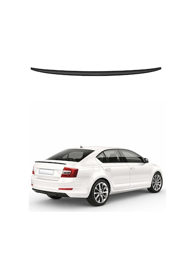 Skoda Octavia Iıı 2013-2019 Arası Uyumlu Araca Özel Bagaj Spoileri Piano Siyah 1 Parça