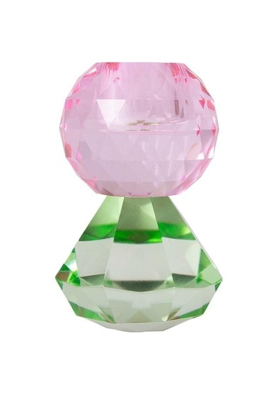 Kristal Mum Tutucu, Bebek Pembesi, Nane Rengi, 10x6 Cm Diğer 38876972