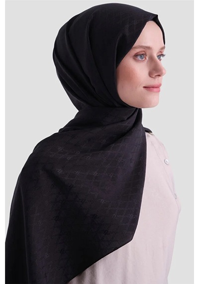 Armine Elegance Pamuk - İpek Şal P3001 Siyah