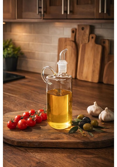408 Kare Borosilikat Cam Yağdanlık Yağlık Sirkelik 400ml Çok Renkli