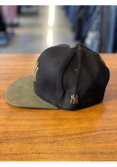 Hamze Ny New York Nakış Hip-hop Snapback Rapper Basket Beyzbol Şapka Cap Siyah - Haki