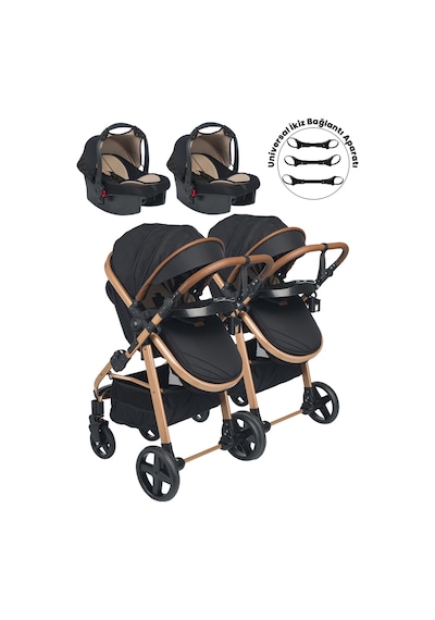 Baby Home 950 Ayrılıp Birleşebilen Travel Sistem İkiz Bebek Arabası