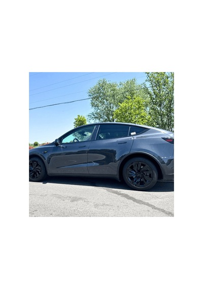 Red Lion Parts Tesla Model Y Juniper 2025+ Uyumlu 19 İnç New Star / Cyber Stil Jant Kapağı Seti - Parlak Siyah