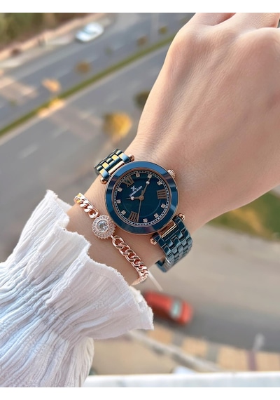 Daniel Klein Seramik Kordon Taşlı Kadran 2 Yıl Garantili 3 Atm Kadın Kol Saati+bileklik Hediyeli Sm6 Rose Gold