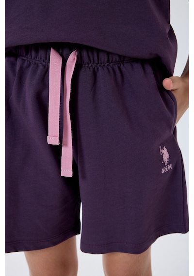 U.s. Polo Assn. Kız Çocuk Mor Şort Takım Mor
