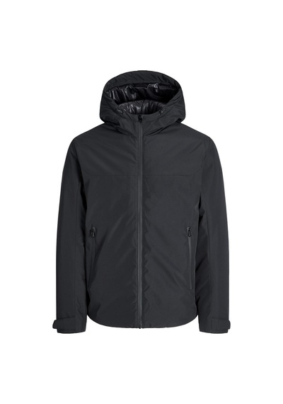 Jack&Jones Brandon Transitional Erkek Siyah Kapüşonlu Mont 12278762-BLK