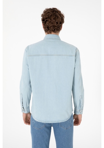 U.s. Polo Assn. Erkek Açık Mavi Gömlek Jean 50304421-dn0021 Lıght Blue Açık Mavi