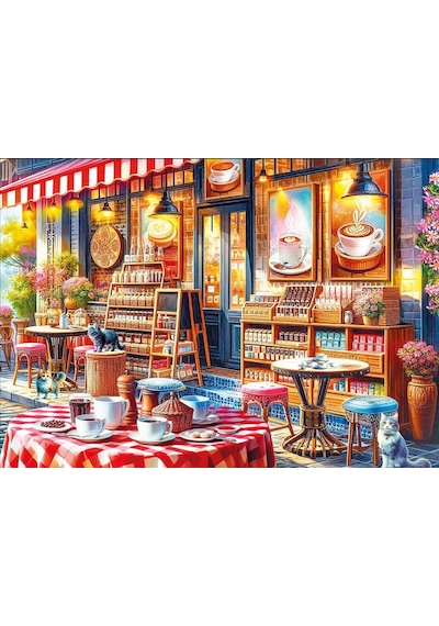 Ks Games 1000 Parça Kahve Dükkanı Puzzle - Serhat Filiz