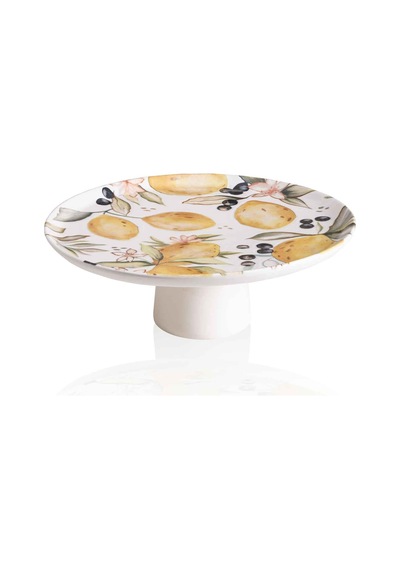 The Mia Limoncello Ayaklı Servis Tabağı 30 Cm Renkli