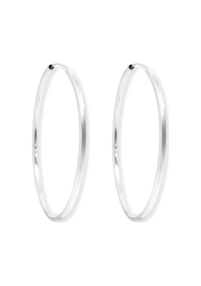 Oya Silver Gümüş Halka Küpe 3mm Kalınlık-5x5cm