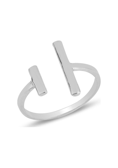 Söğütlü Silver Gümüş Rodyumlu Modern Tasarımlı Üstten Ayarlamalı Yüzük
