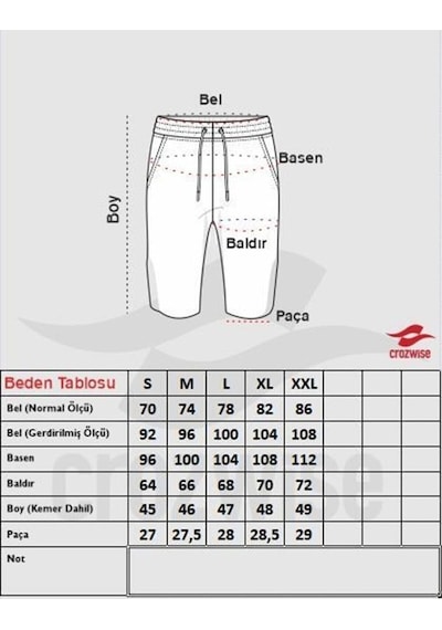 Crozwise Spor Lycra- Erkek Likralı Lacivert Spor Şort - 3164-01