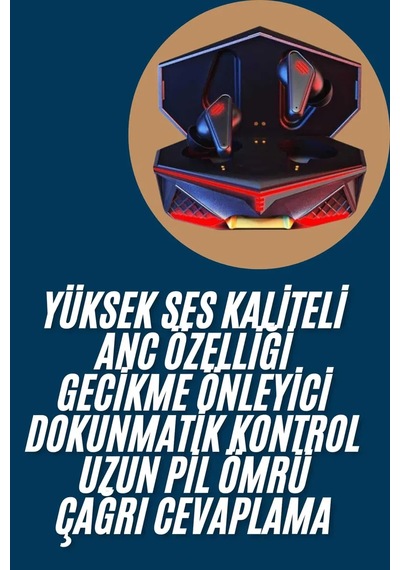 Profesyonel Tws Işıklı Kablosuz Bluetooth Kulaklık Oyuncu Kulaklığı Yeni Nesil ..